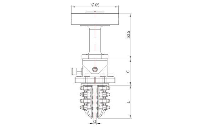 6300g 36mm ISC Series High Softness Robotic Clamp